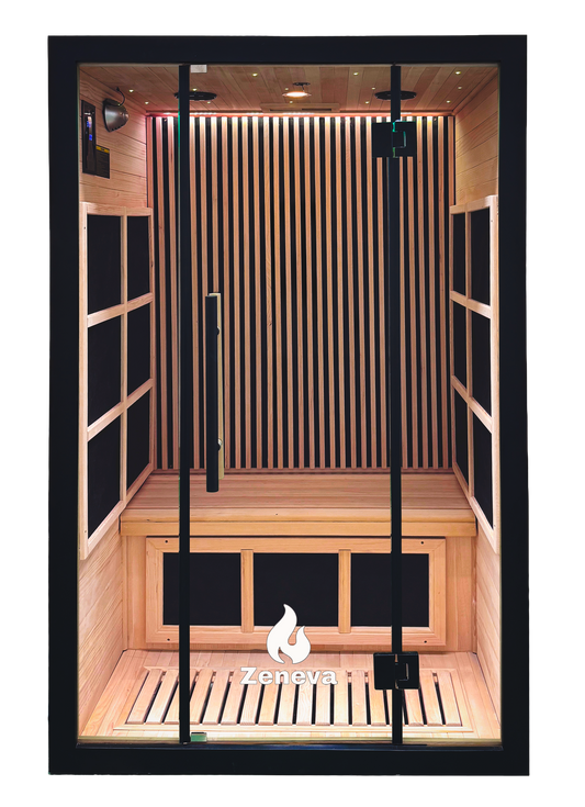 Zeneva Obsidian 2-Person Far Infrared Sauna – Premium Black Edition