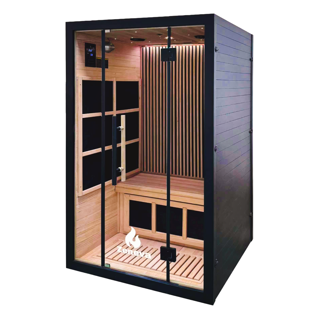 Zeneva Obsidian 2-Person Far Infrared Sauna – Premium Black Edition