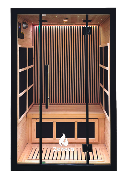 Zeneva Obsidian 2-Person Far Infrared Sauna – Premium Black Edition