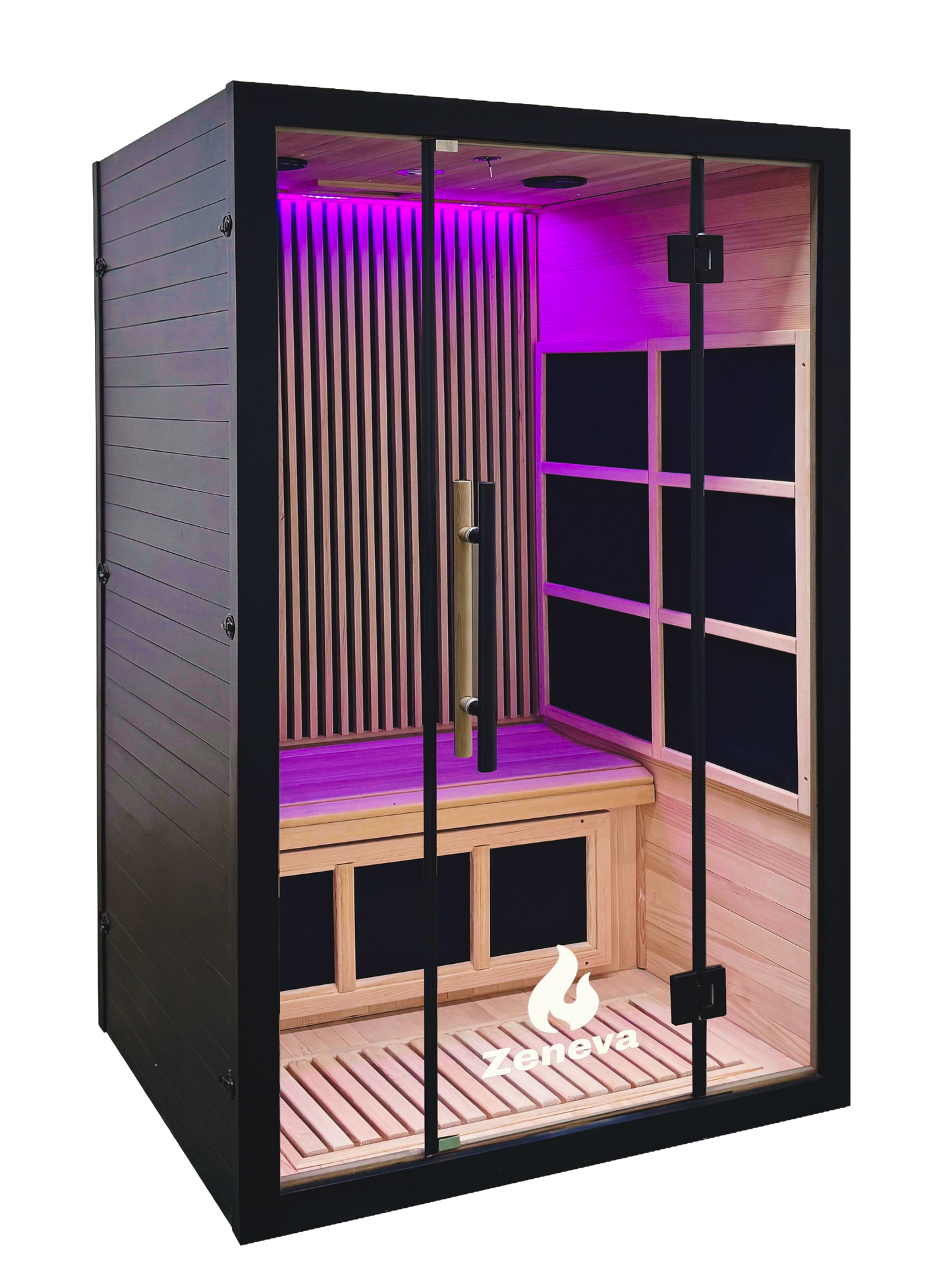Zeneva Obsidian 2-Person Far Infrared Sauna – Premium Black Edition