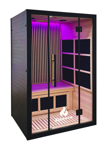 Zeneva Obsidian 2-Person Far Infrared Sauna – Premium Black Edition