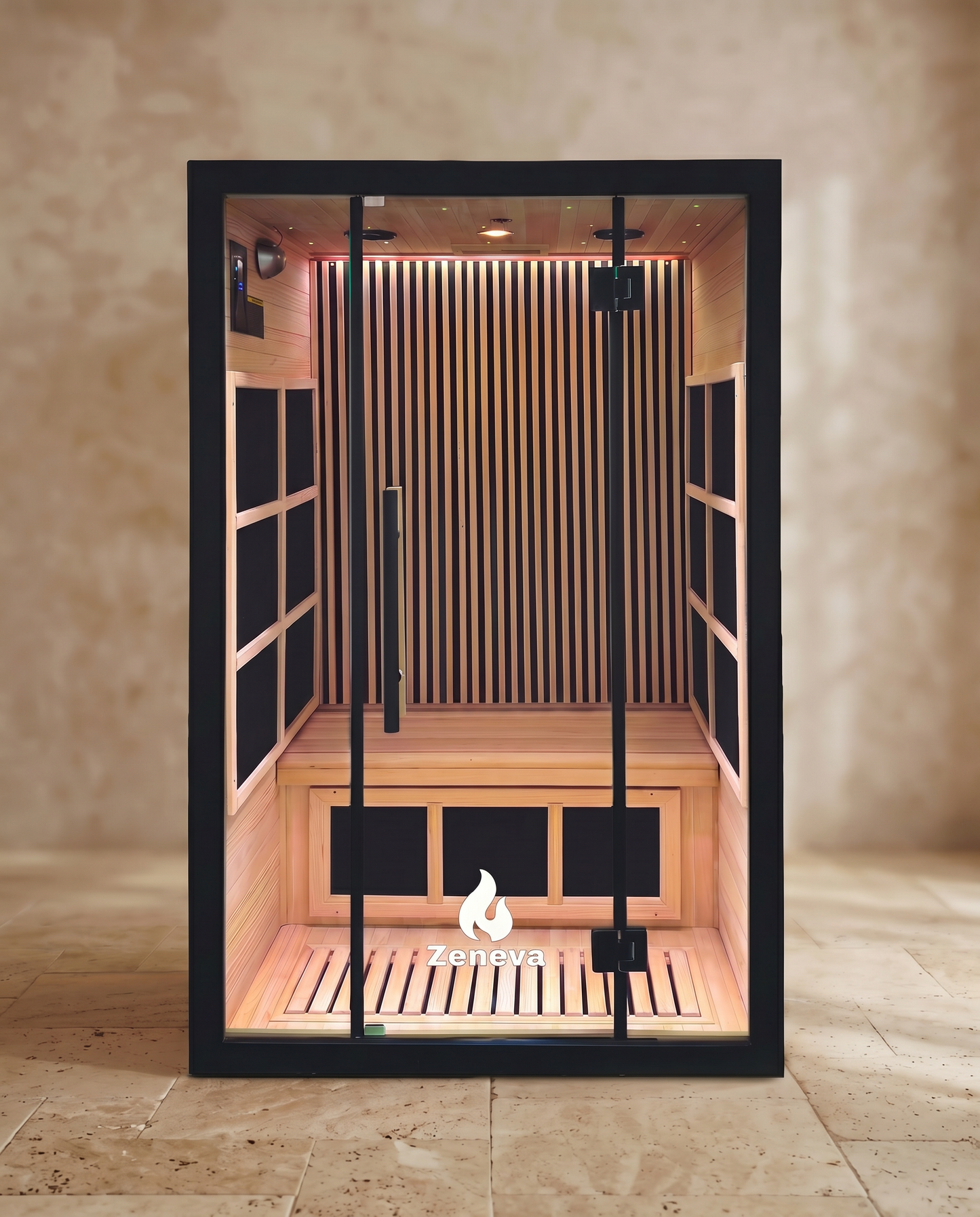 Zeneva 2-Person Far-Infrared Sauna | Premium Black Edition