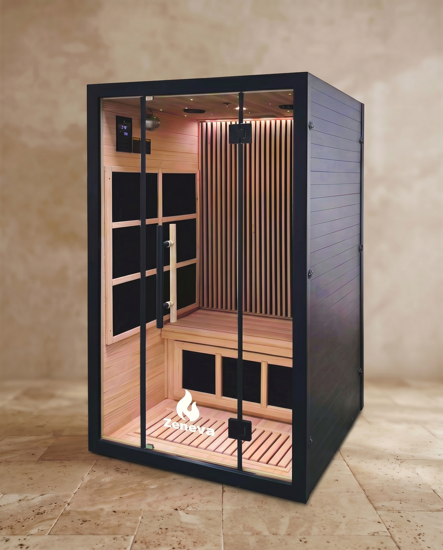 Zeneva 2-Person Far-Infrared Sauna | Premium Black Edition